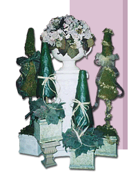 Topiaries, Decorative Wreaths, Center Pieces, Dried Flower Arrangements